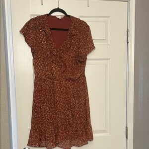 LC Lauren Conrad Rust Fall dress